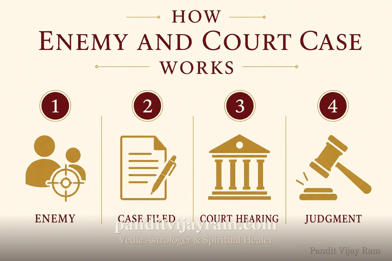 How Enemy and Court Case works, step by step