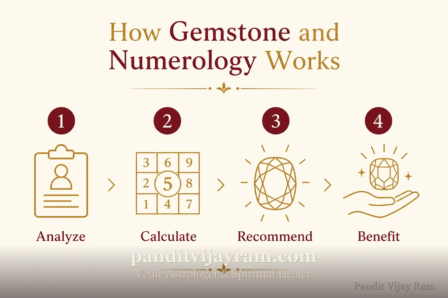 How Gemstone and Numerology works, step by step