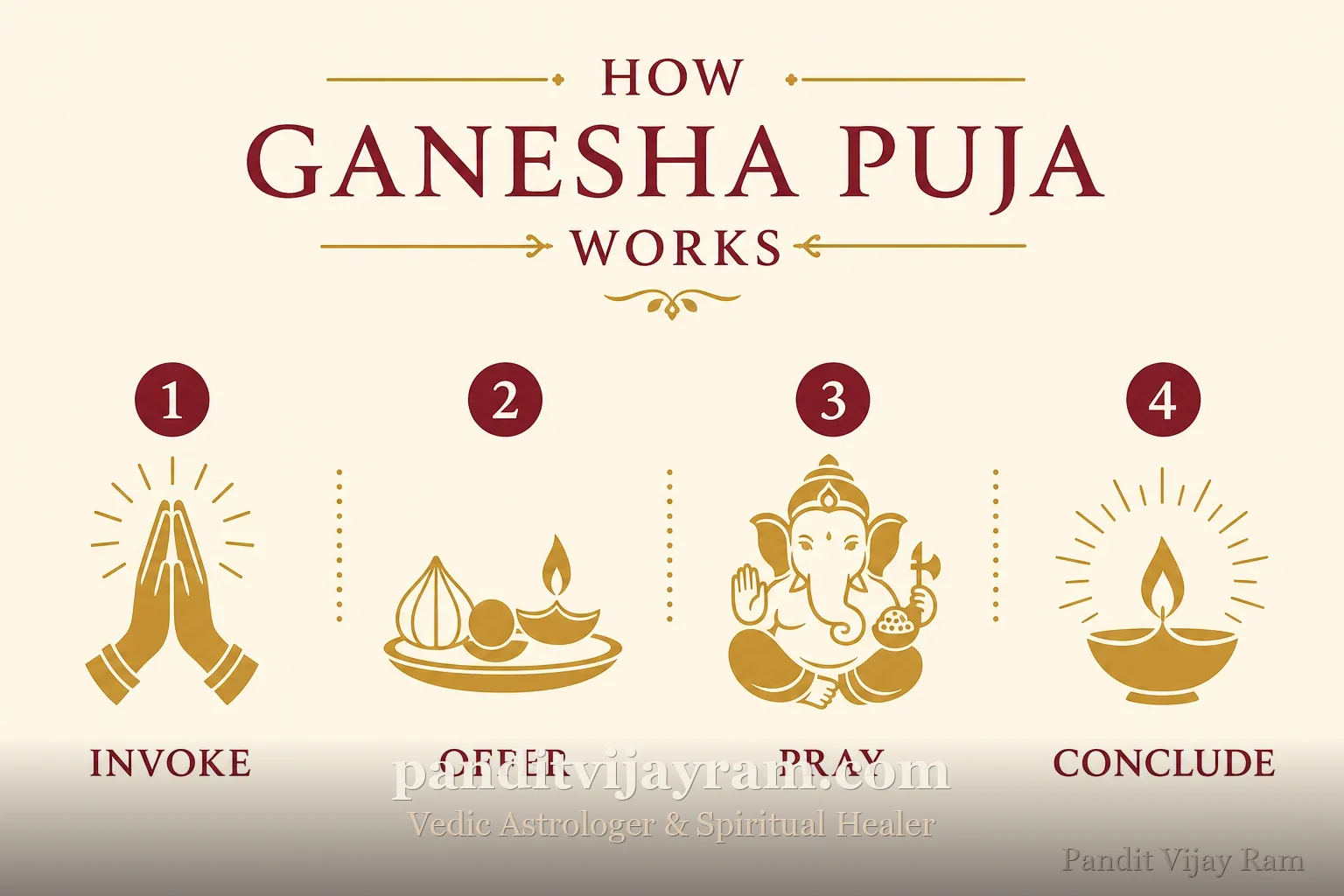 How Ganesha Puja works, step by step